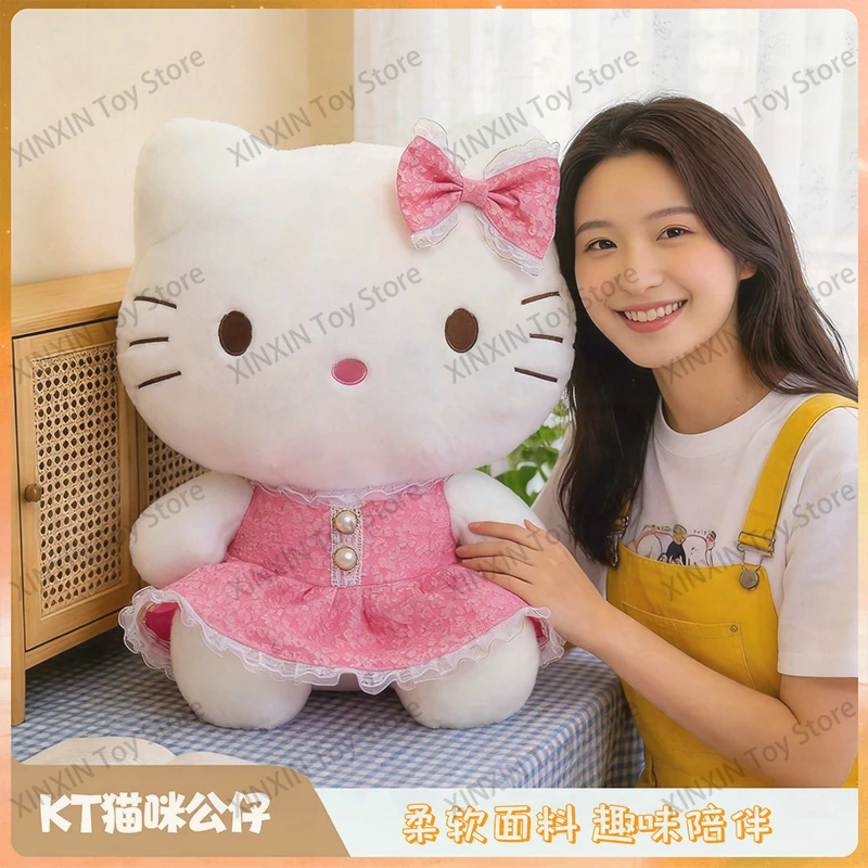 

Плюшевая игрушка Hello Kitty Sanrio 55 см, милая кукла-подушка для сна, подарок на день рождения для детей и взрослых, мультяшная кукла