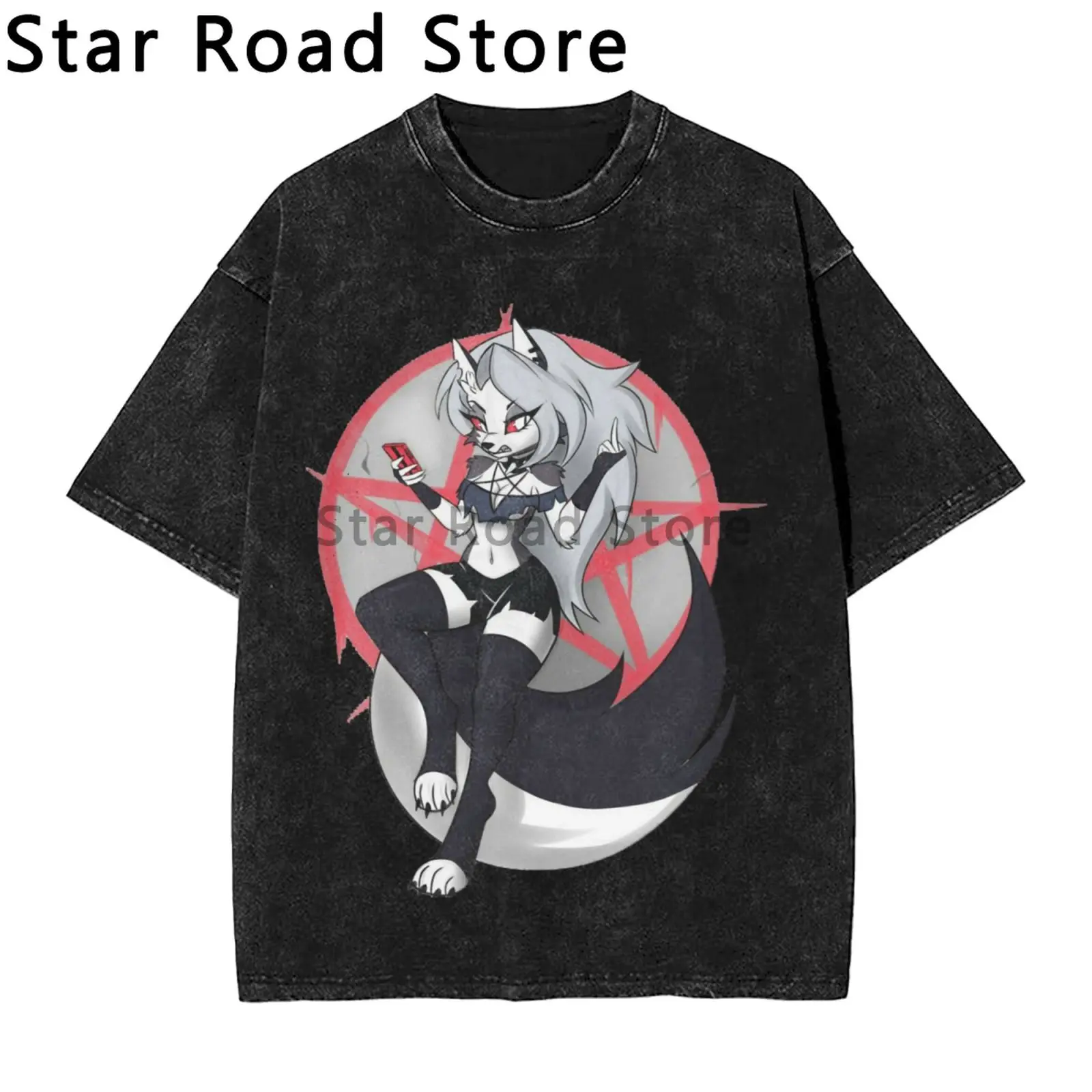Helluva Loona T Shirts Streetwear Hip Hop Retro T-Shirt Tee Shirt for Men Women Retro High Quality Short Sleeve Oversize Graphic