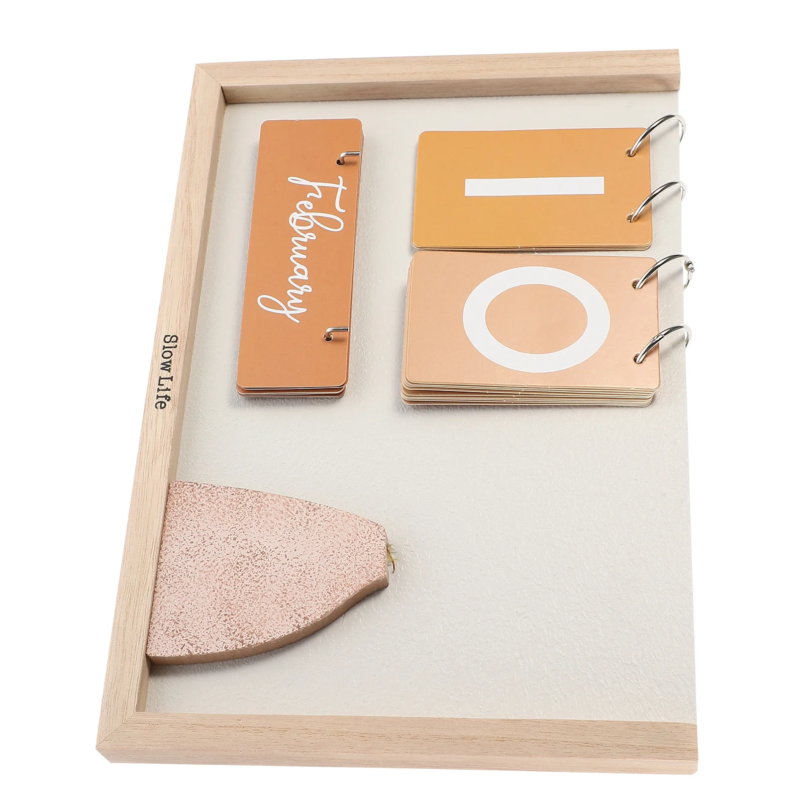 1 قطعة مكتب خشبي ريفي منضدية للمنزل مكتب قابلة لإعادة الاستخدام التقويم الدائم مزرعة سطح المكتب الديكور الدائمة التقويم