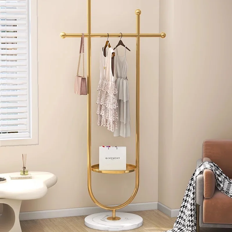 Stand Portable Clothes Rack Bedroom Floor Holder Clothes Hanger Hat Rack Home Modern Perchero De Pie Clothing Store Furniture