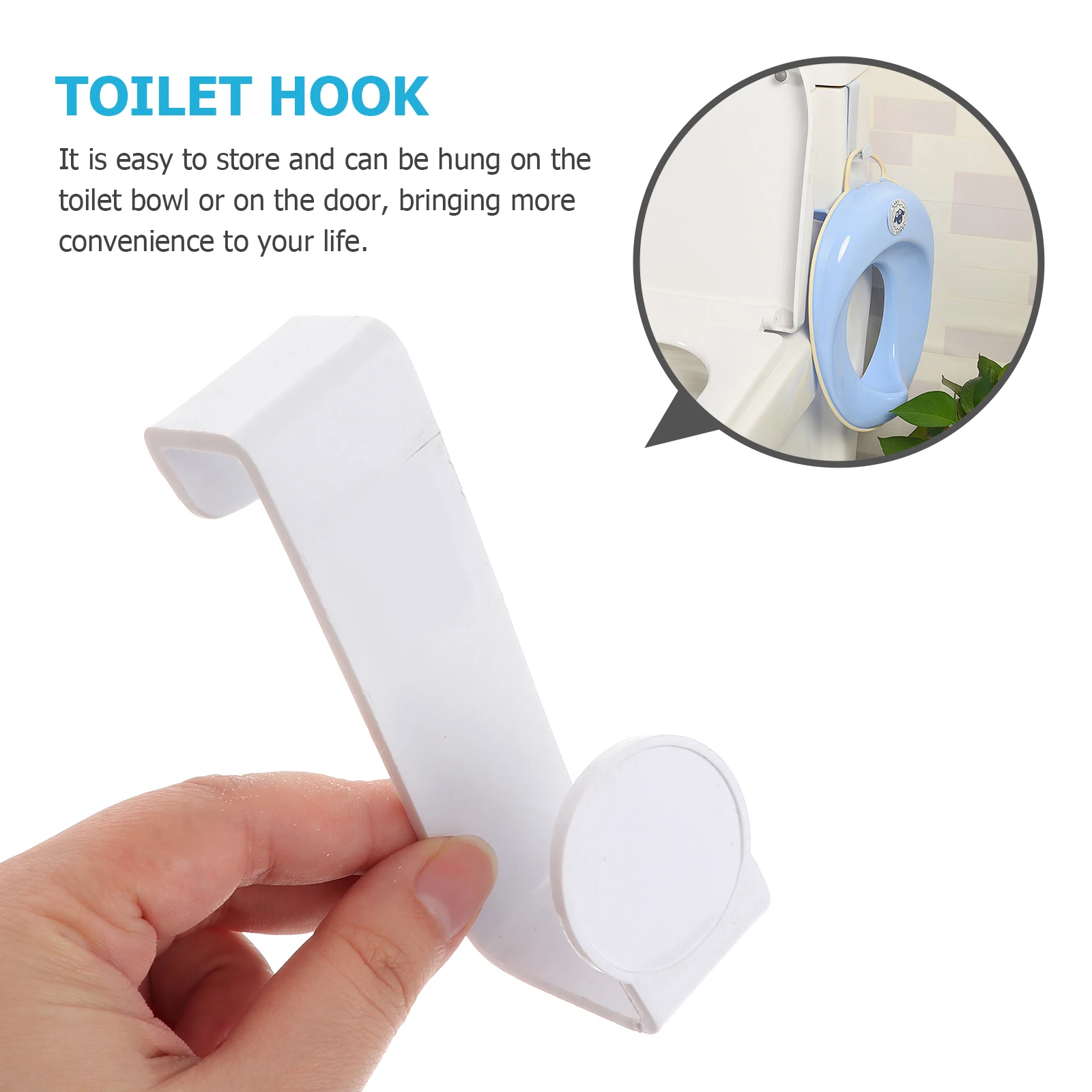 

Plastic Cup Holder Baby Sponge Potty Hook Toilet Multifunctional Z Hooks White Bathroom Storage Home ganizing Space Saver