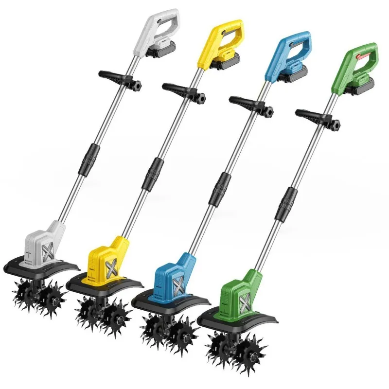 

Small lithium battery micro-tiller Electric scarifier Household garden weeding and trimming machine
