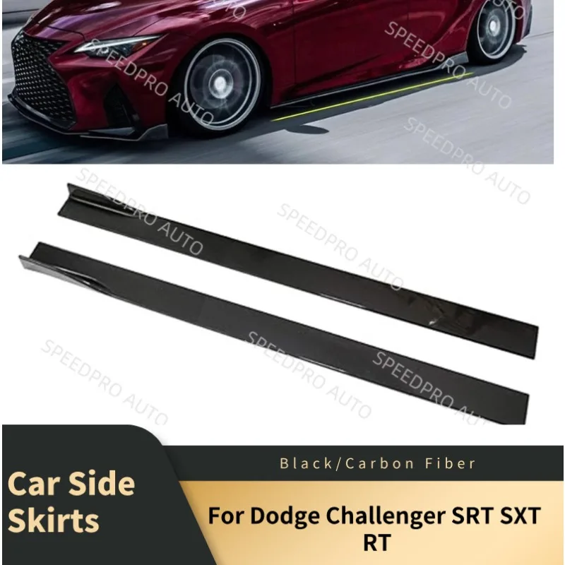 

Car Side Skirts For Challenger SRT SXT RT 86.6" Splitter Extension Lip Rocker Diffuser Winglet Wings Body Kits Protector Black