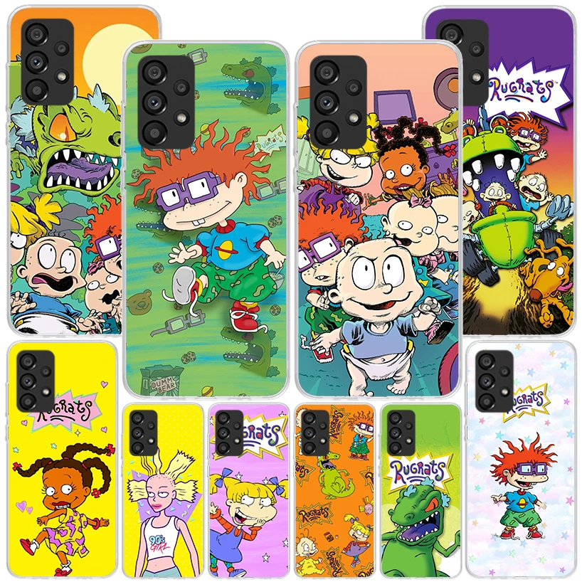 Cartoon R-Rugrats Phone Case For Samsung Galaxy A15 A14 A13 A12 A55 A54 A53 A52 A35 A34 A33 A32 A25 A24 A23 A22 A05S A04S A03S