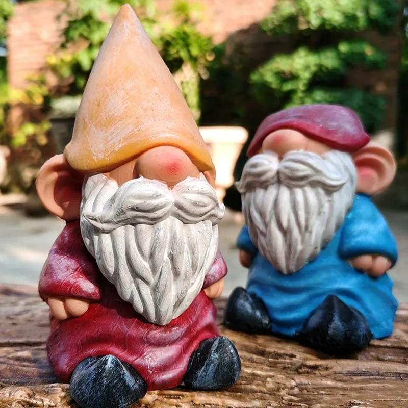 

Funny Dwarfs Cartoon Resin Ornaments Naughty Gnome Garden Decoration Statue Old Man Lawn Yard Decor Statue