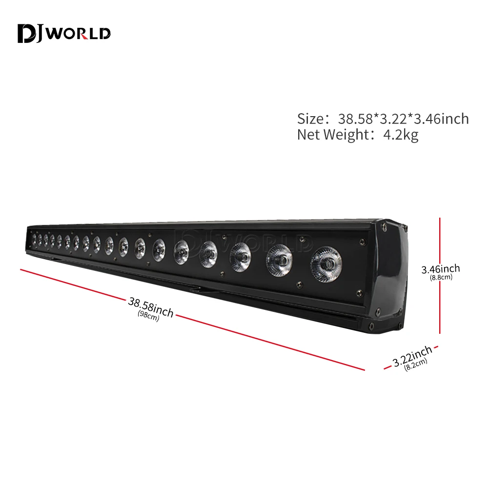 DJworld HA CONDOTTO LA Luce 18x18W Lavaggio Della Parete RGBW 6IN1 Bar Soundlights Discoteca Karaoke Illuminazione Della Palcoscenico Attrezzature per DJ Lampada da Corsa di Cavalli