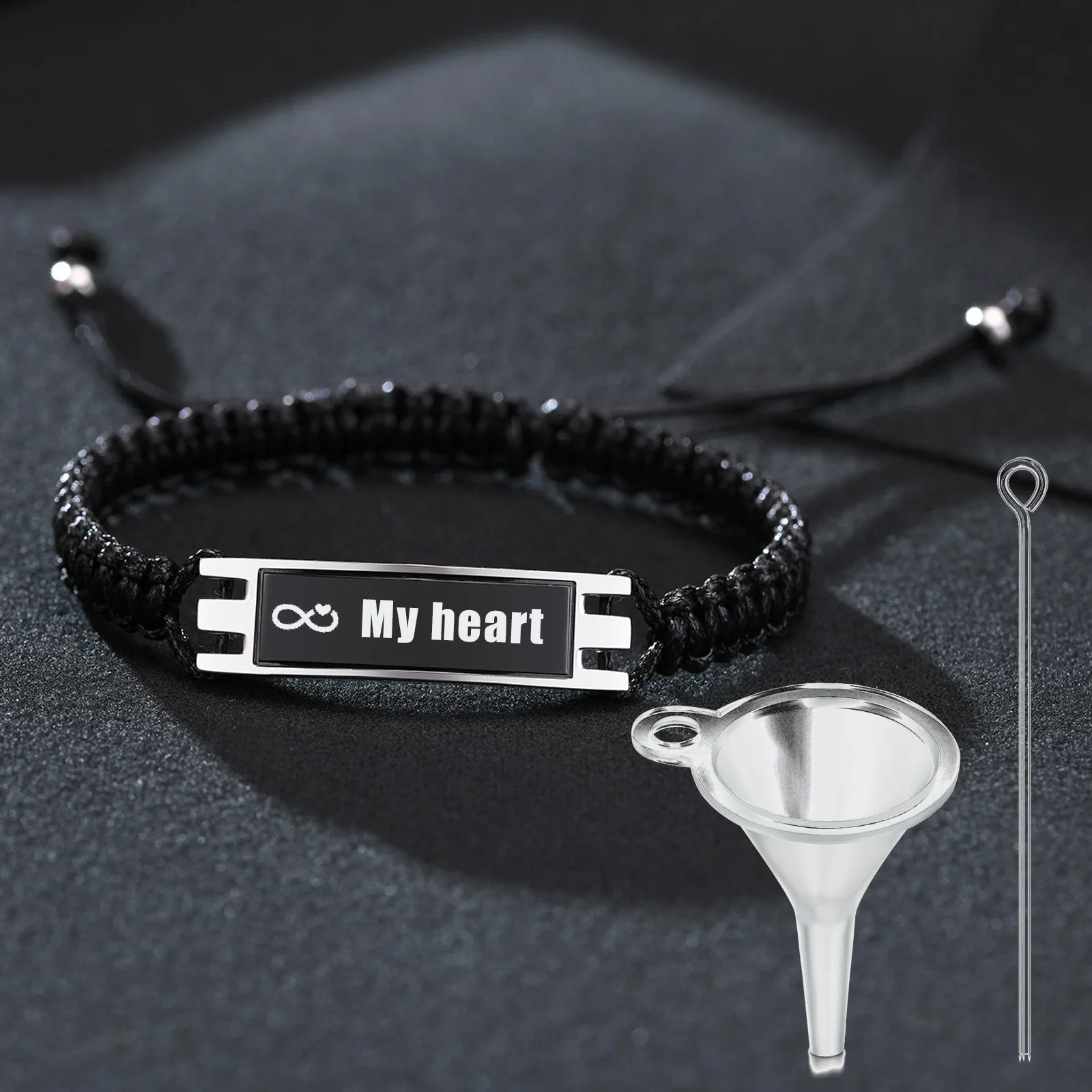 

Adjustable Urn Bracelet Engraving Stainless Steel Cremation Locket Memorial Ashes Holder Bangle Keepsake Cuff Bracelets Jewelry