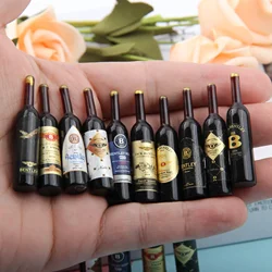 Dollhouse Mini Whisky Garrafa De Vinho, Miniatura Bebidas, Home Kitchen Bar Modelo Decoração, Acessórios Boneca, Home Decor, 10Pcs, 1:12