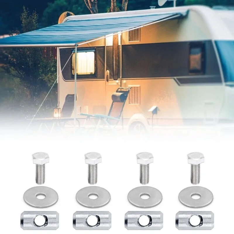 4set Awning Rail Stoppers Caravan Sun Canopy 8mm End Keder Stoppers Motorhome Campervan Accessories
