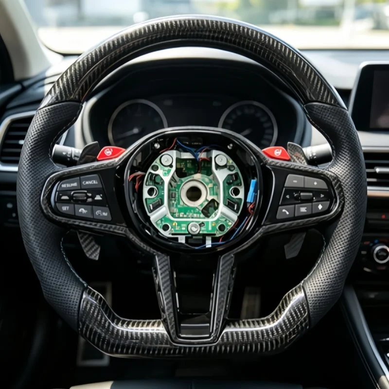 

Индивидуальный руль из карбона и кожи для BMW G20, G26, G30, G01, G02, G80, G82, G87, G80 (аксессуары)