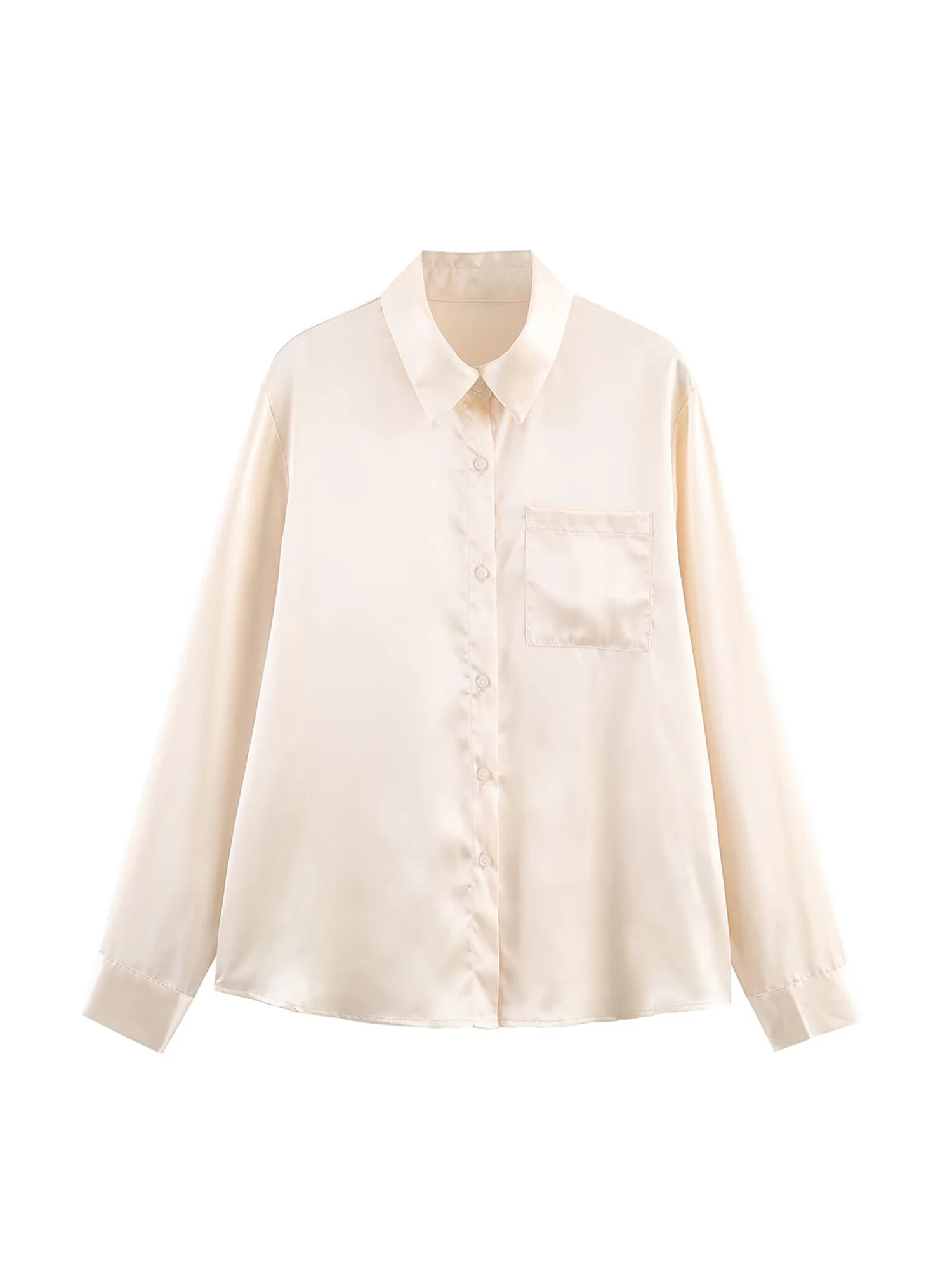 

Women's Shirts Blouses Vintage Elegant 2000s Aesthetic Long Sleeve Polo-Neck Shirt For Women Fashion Clothes Spring Autumn 2025