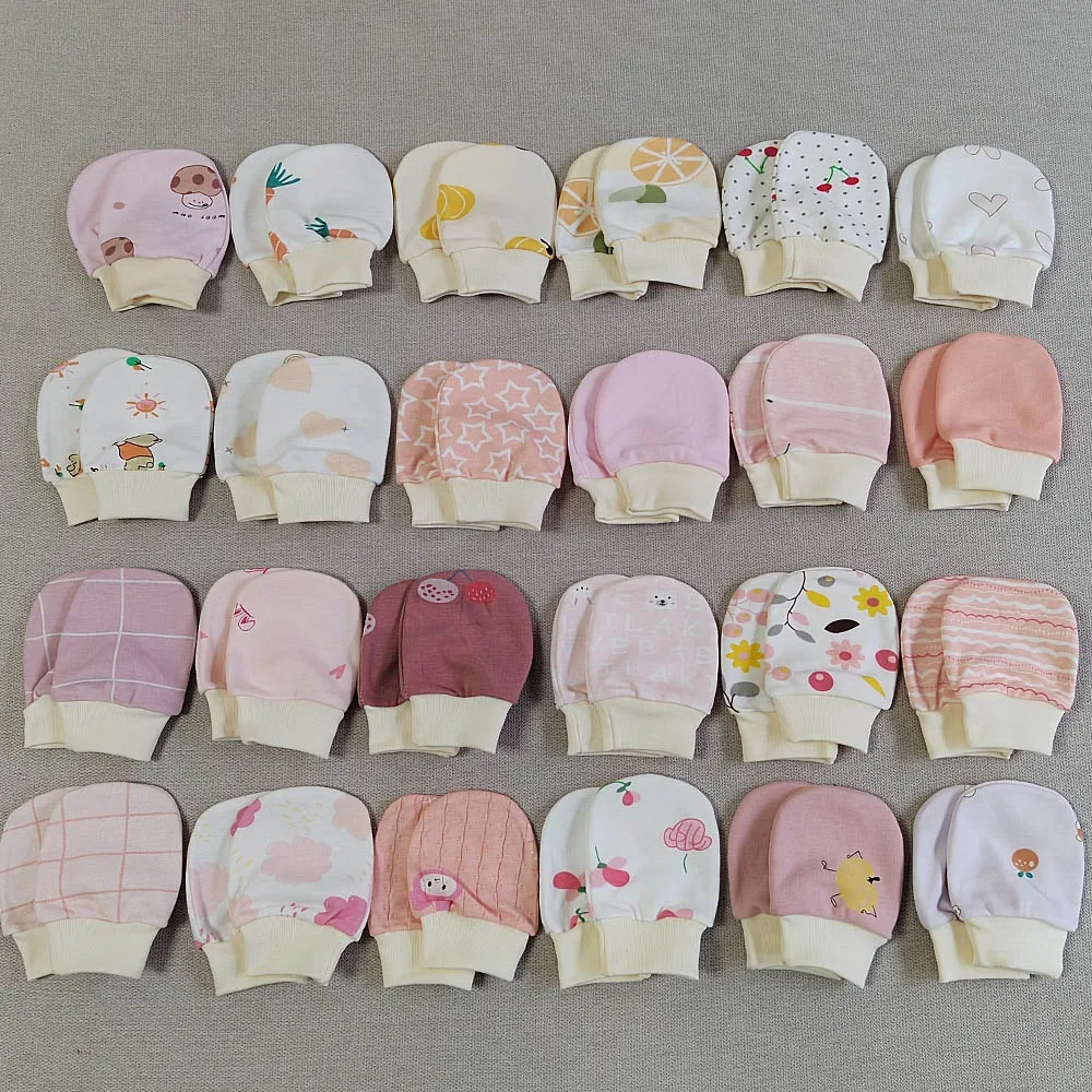 

5 pairs of baby gloves, newborn anti-scratch glove set, pure cotton, 0-3 months, unisex newborn gloves
