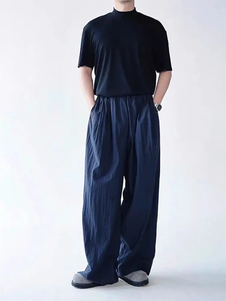 

Мужские летние тонкие брюки Qui Dry Ice Silk прямого кроя, свободные, повседневные, дышащие, комфортные, легкие, из полиэстера и нейлона