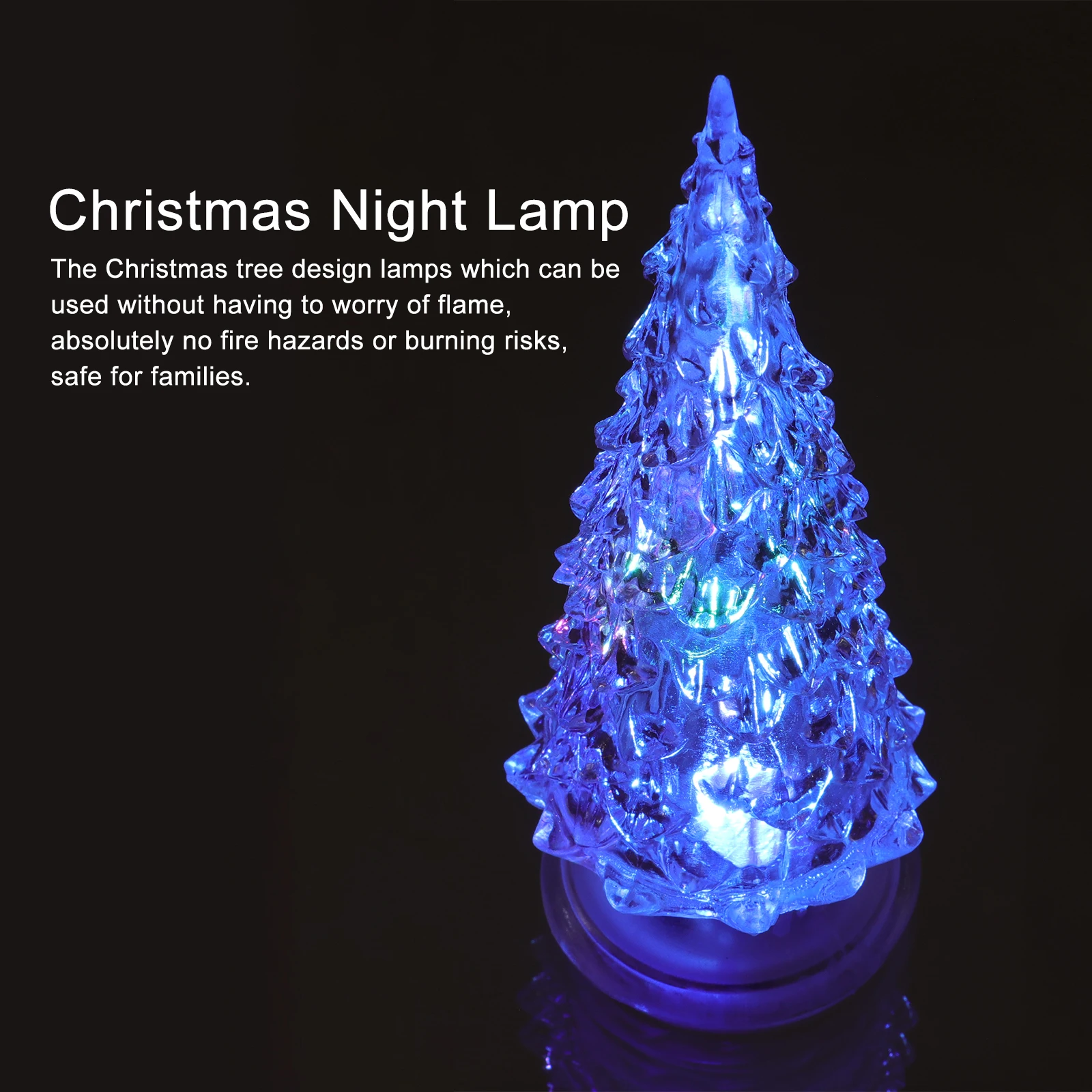 

6pcs Christmas Tree Small Night Lamps Flameless Decorative Desktop Tree Light For Christmas Party Home Safe Family Use Gift