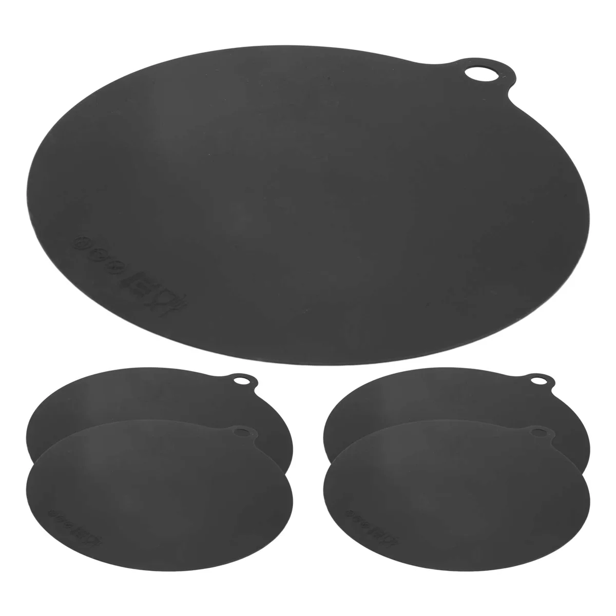 전기 유도 호브 보호대 매트, 미끄럼 방지 매트, 실리콘 패드 스크래치 보호대 커버, 단열 매트, 블랙, 5 팩