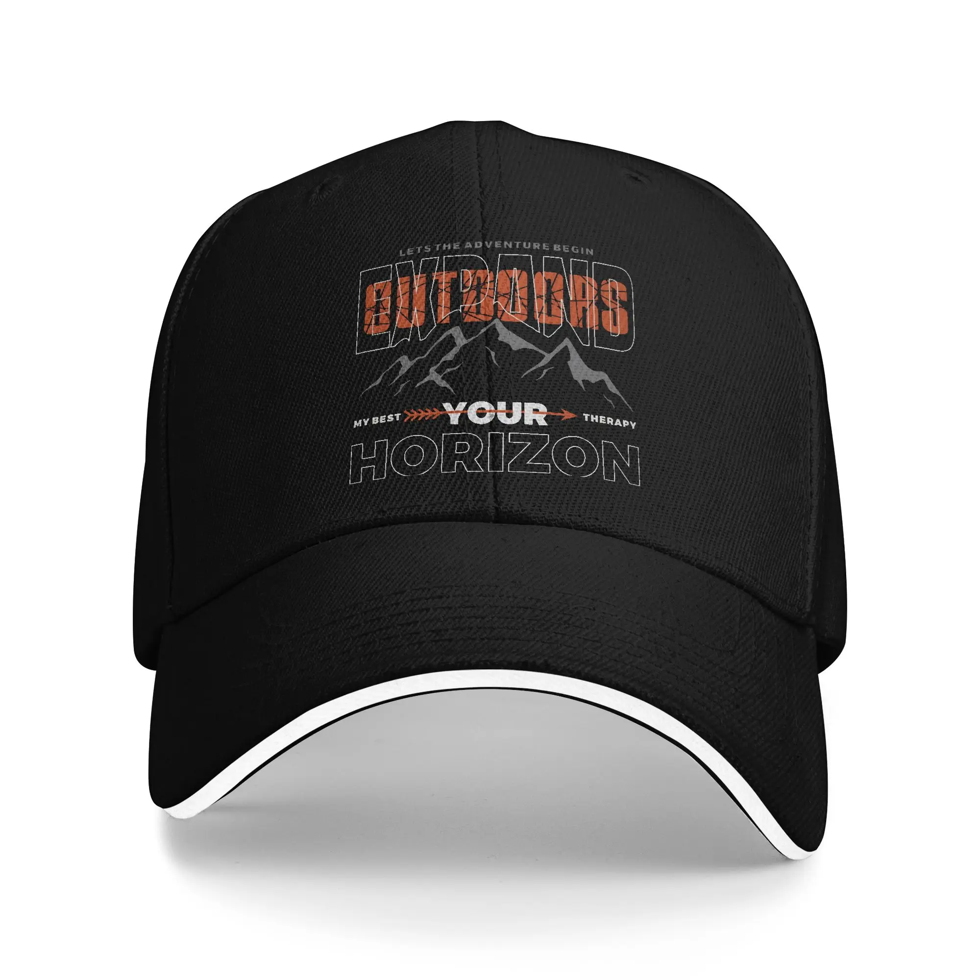 Expand Your Horizon Mountains Sandwich Caps Unisex Casual Baseball Cap Exploring Adjustable Sport Fitted All seasons Hat Adult
