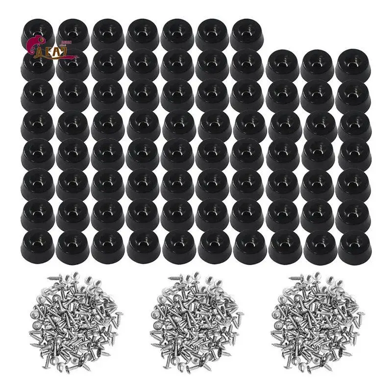 AEA9-120 Pieces Soft Cutting Board Rubber Feet With Screws, 0.31 X 0.59 (HD), Not Slip, Non Marking, Anti-Skid, Fine Grips