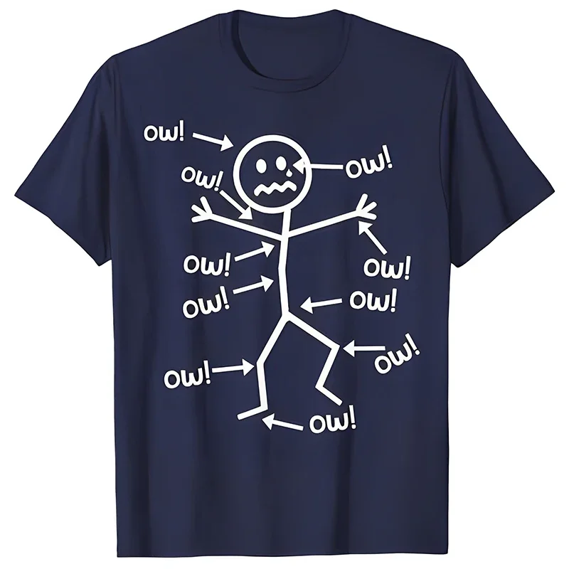 2025 Hot Sale Men's T-shirt Funny Chronic Pain Awareness Tee High Quality 100% Cotton O-neck Short Sleeve Top Summer Casual Tees