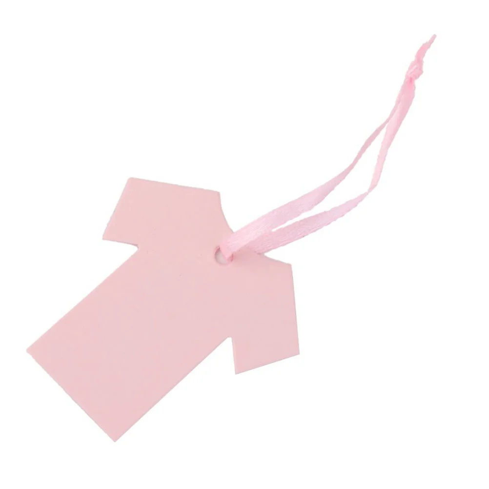 100pcs Baby Favour Gift Tags Paper Cloth Shape (Blue) Baby Favour Cloth Shape