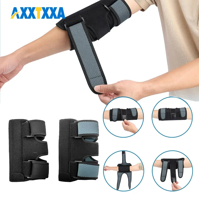 1PCS Elbow Brace, Adjustable Stabilizer with Splint for Ulnar Nerve Entrapment and Cubital Tunnel Syndrome, Arm Support straps