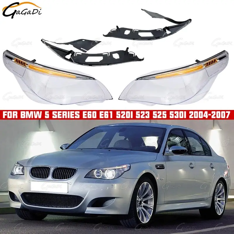 Transparent Shell For BMW 5 Series E60 E61 520i 523 525 530i 2004-2007 Old Style Headlight Lens Cover Car Headlamp Lampshade