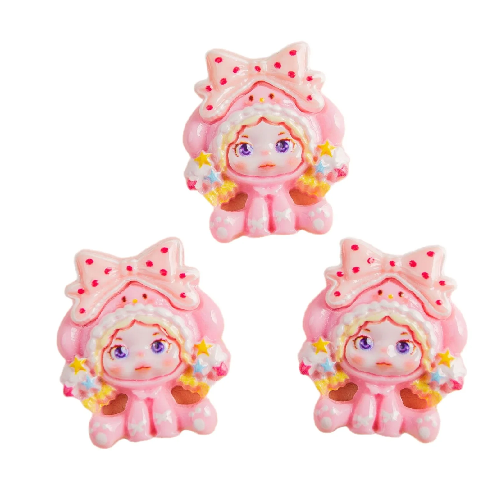 5 stücke Miniso niedlichen Sanrio verkleiden Mädchen Cartoon Harz Flatback Cabochons für DIY Schmuck machen handgemachte Handwerk Materialien