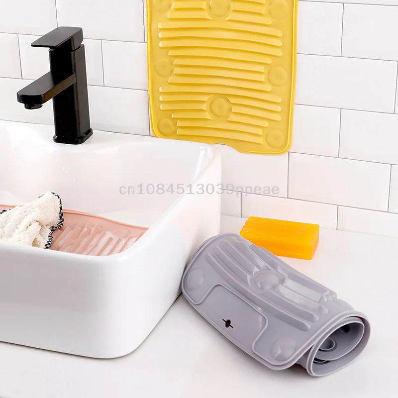 Silicone Laundry Scrub Board – Portable Mini Washing Board, Foldable & Hangable, Creative Household Cleaning Tool For Laundry