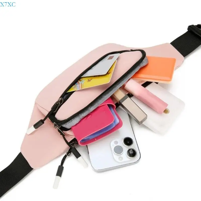 

X7XC Women Fanny Pack with Adjustable Strap Girls Large Capacity Chest Bag Bum Bag Fashion Crossbody Bag Lovely Waist Bag