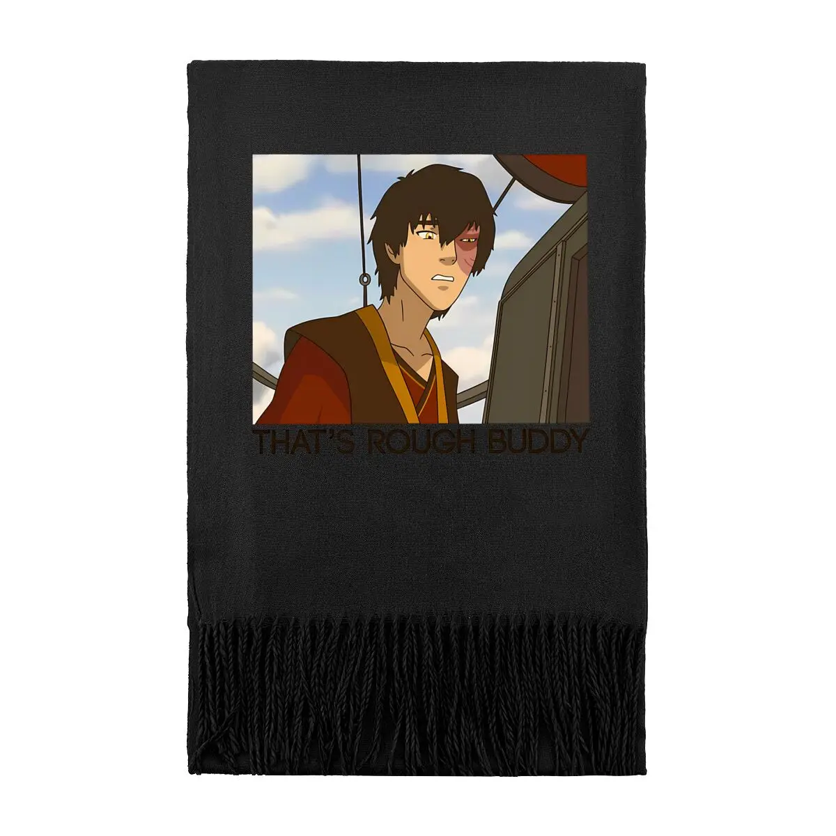 

Классический длинный теплый шарф That's Rough Buddy в стиле аниме — вневременной дизайн