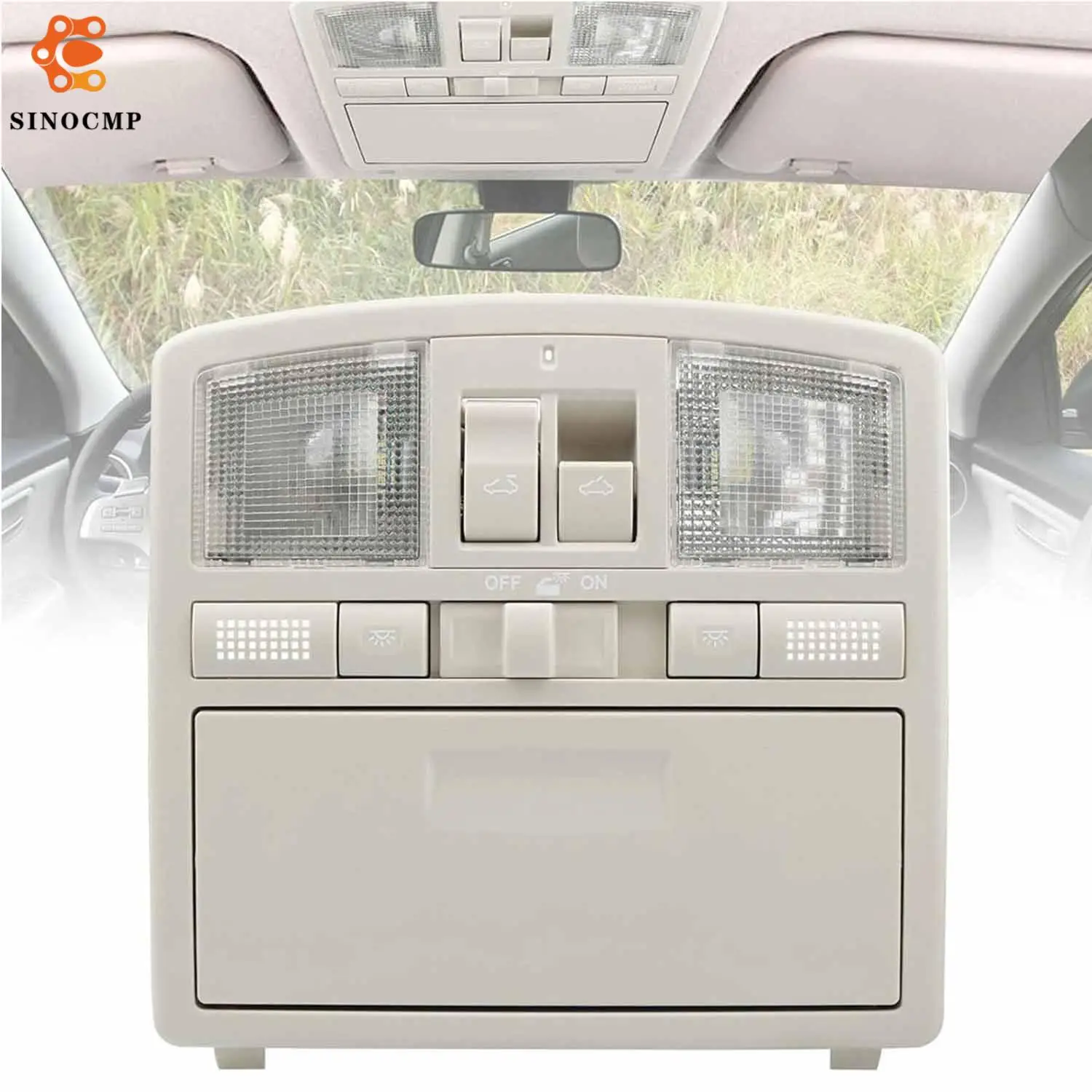 Overhead Console Reading Light w/o Sunroof Switch TD11-69-970H-75 For Mazda 6 2009-2013 CX-9 2010-2015 Car Light Assemblies