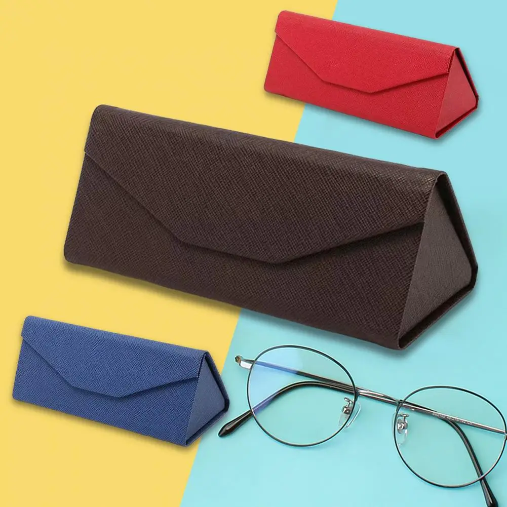 Sunglasses Box Large Capacity Faux Leather Shockproof Eyeglasses Protector Waterproof Solid Color Glasses Bag Daily Supply