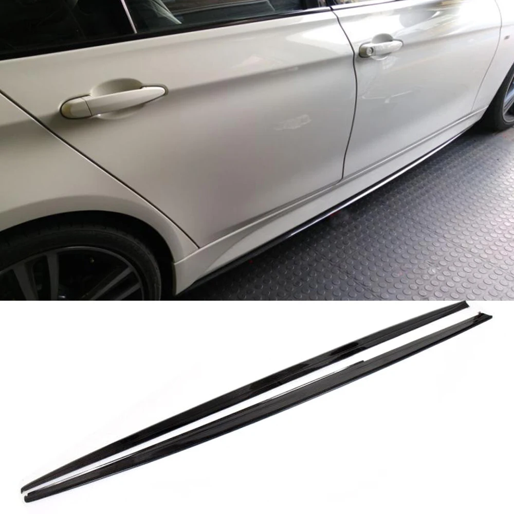 Side Skirts For BMW 3Series F30 320i 328i 335i M Sport Side Skirts Extension Lips Sedan 4-Door 2012 - 2017 Carbon Fiber / FRP