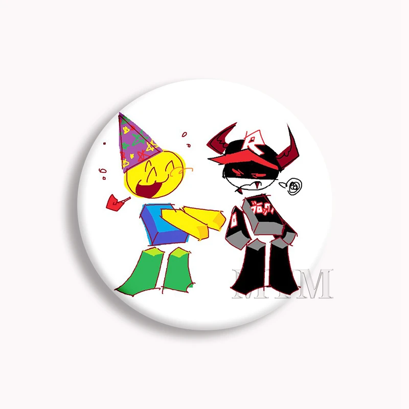 Regretevator Poob Anime Button Pin Party Noob and Guest Pest Fan Art Brooch Badge Bag Decor Gamer Collect Friends Gifts