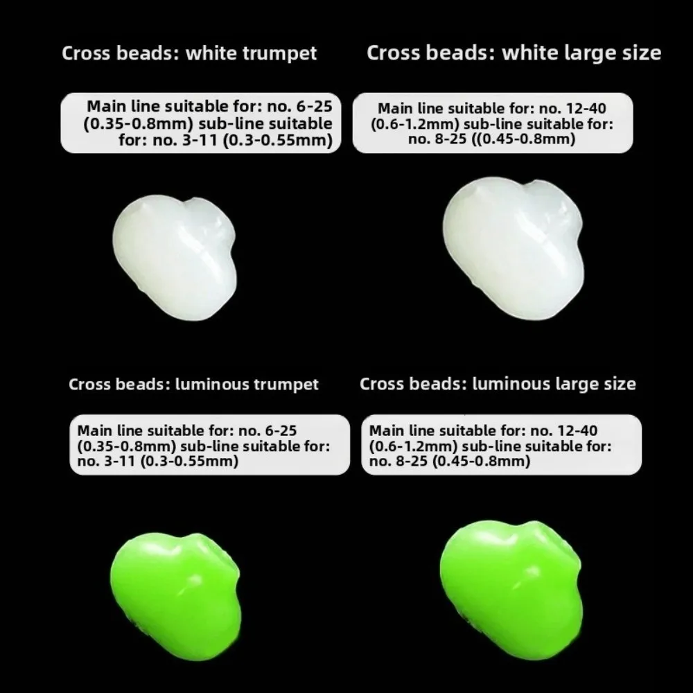 Cuentas Luminosas Cruzadas Blancas para Pesca Agua Salada S/L - imagen 4
