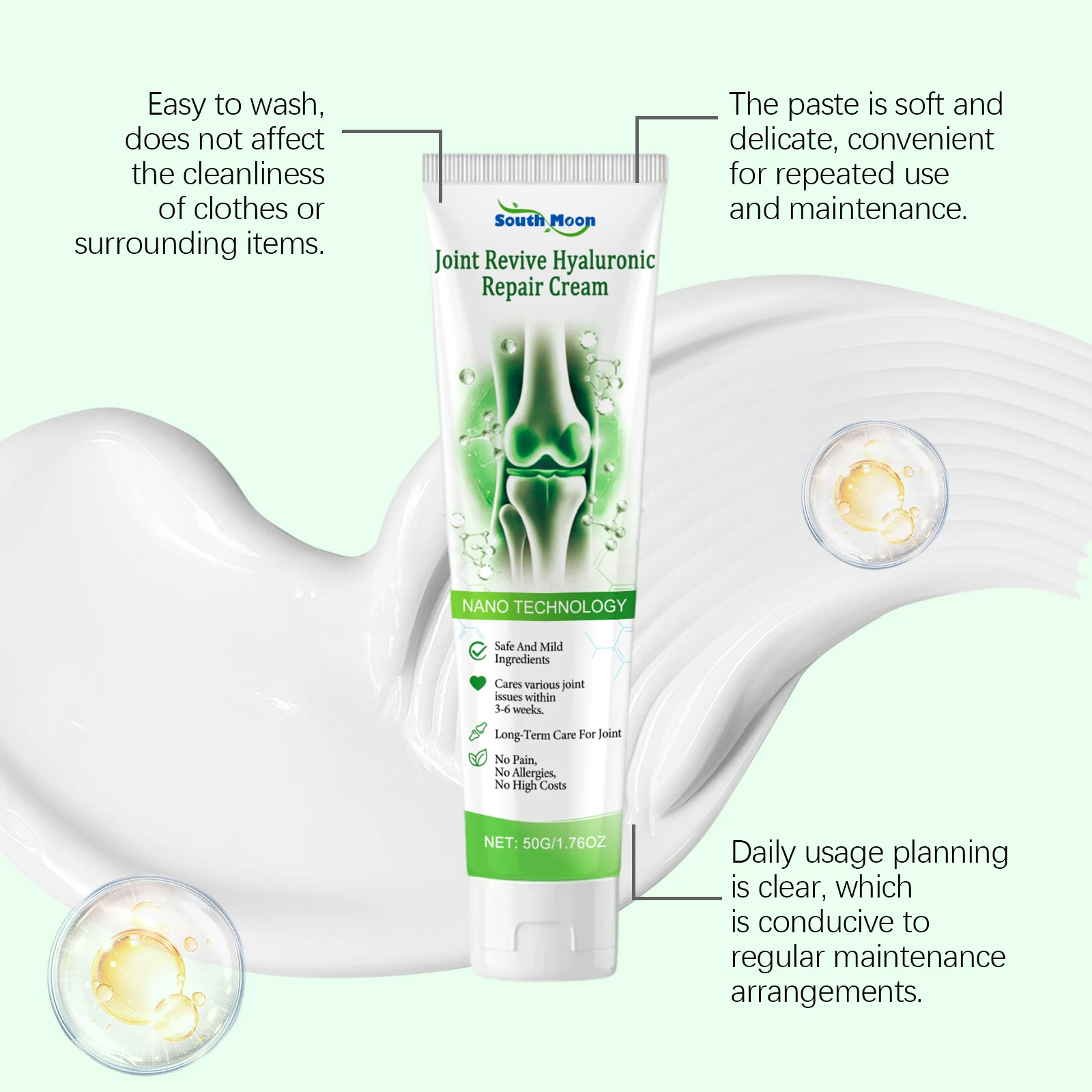 Hyaluronic Joint Repair Cream Relief Shoulder Neck Pain Reduce Swelling Muscle Soreness Joint Relaxing Improve Joint Flexibility