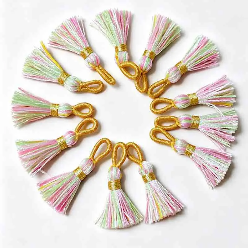 New Colorful Segmental Dyed Tassels for Jewelry Making DIY Key Chain  Earring Fringe  Mini Tassel Art Making Decor Supplies