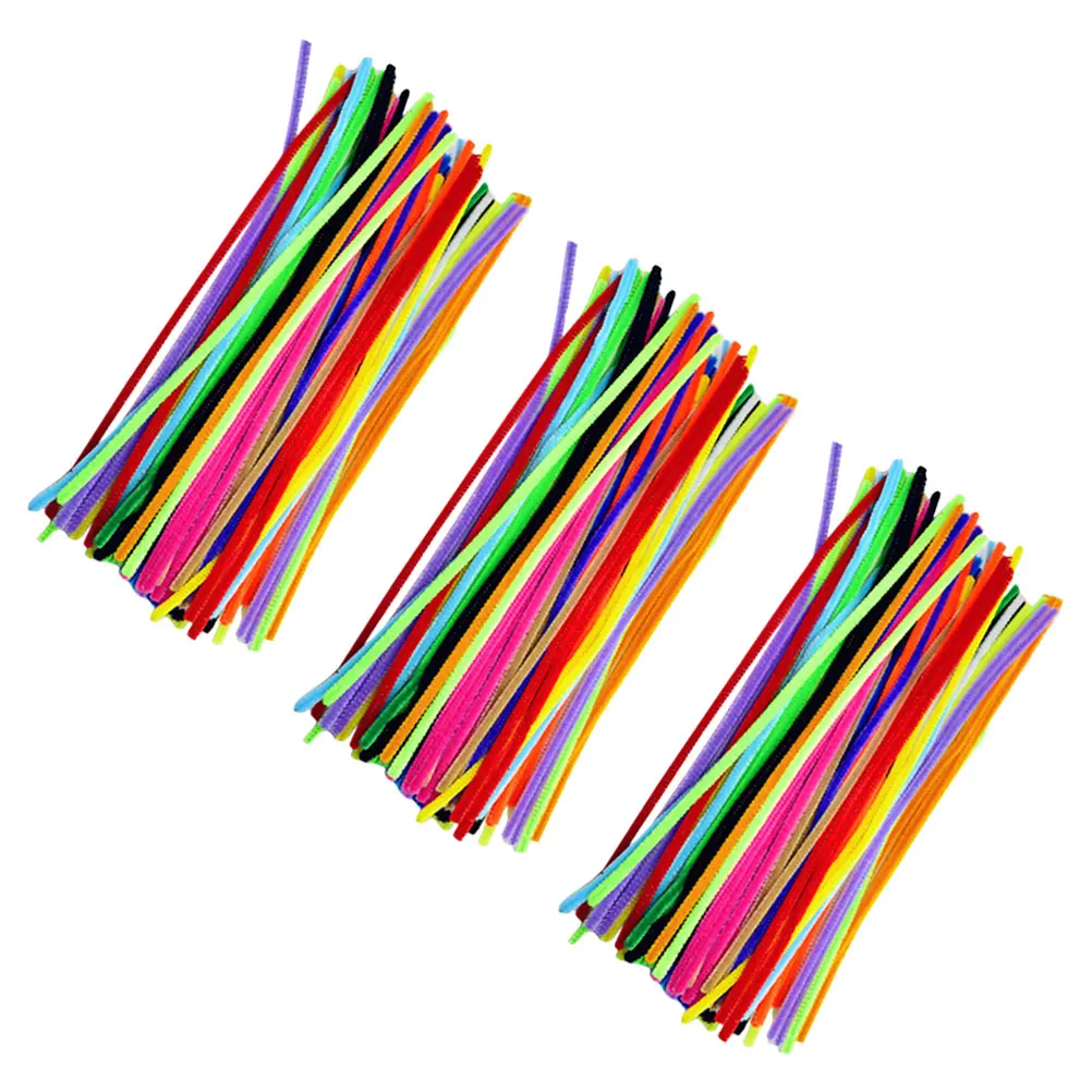 

300pcs Jumbo Chenille Stems Color Twist Stick Craft Supplies Kids Diy Handmade Educational Art Materials Creative Play Rainbow