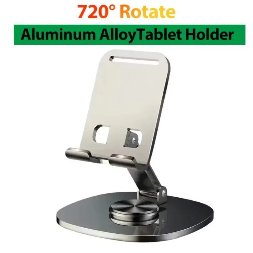 Desktop Stand Adjustable Flexible Folding Live Mobile Mount Stand 720 Rotate Aluminum Alloy Portable Tablet Holder For iPad