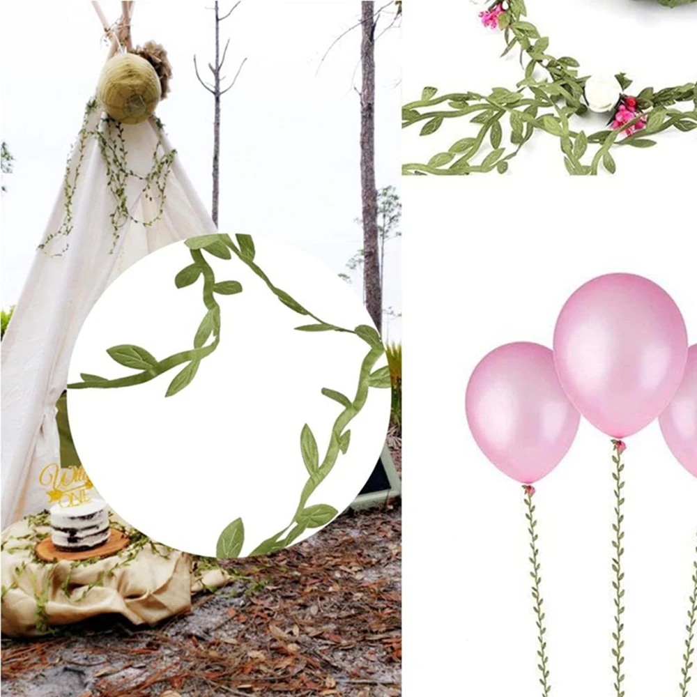 

10/20 Meters Artificial Leaf Wreath Plant Vine Home Room Wedding Party Garland Outdoor Garden Festival DIY Gifts Decor Accessory