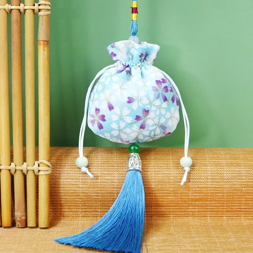 Multi Color Drawstring Hanging Decoration Flower Pattern Women Jewelry Bag Empty Sachet Chinese Style Storage Bag Purse Pouch