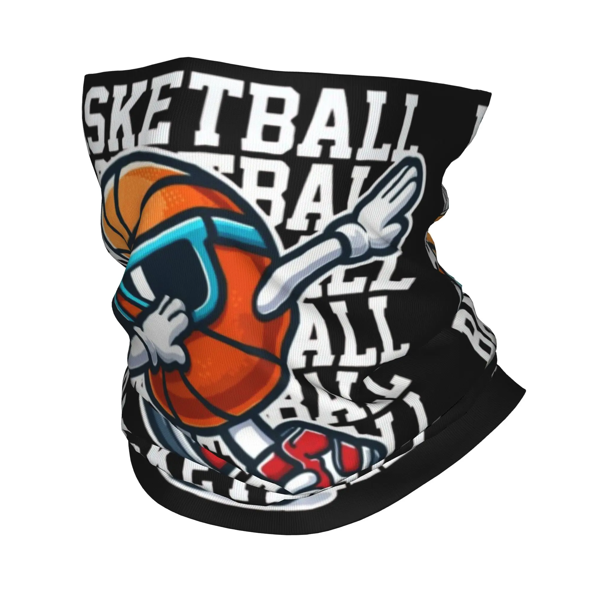 Custom Funny Basketball Neck Gaiter Women Men UV Protection Winter Sports Lover  Bandana Scarf for Cycling