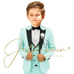 Boys Wedding Suit Kids Party Photograph Suit Teenager Birthday Tuxedo Dress Children Graduation Stage Show Costume Boys Suit