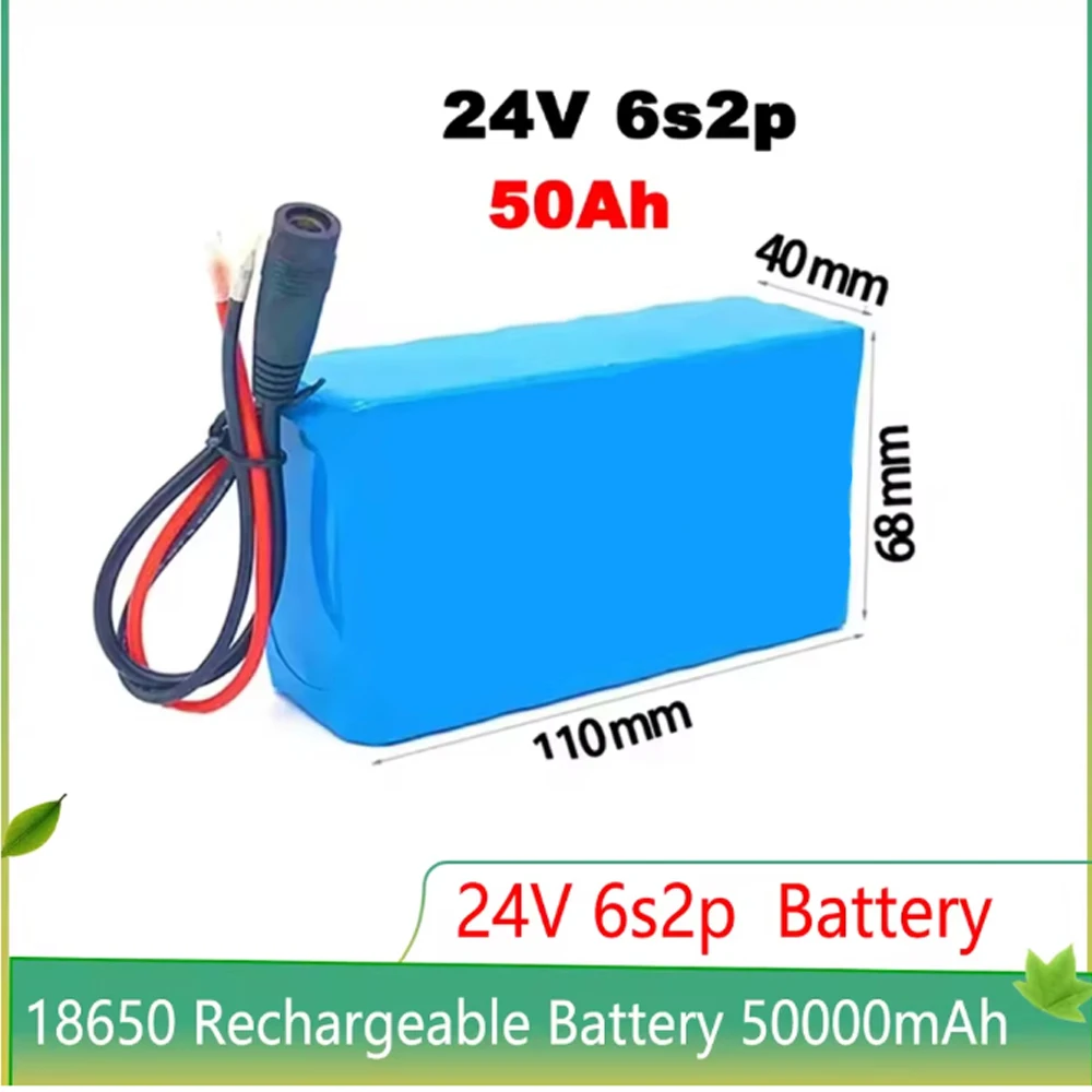 

‍♂️6s2p 24V‍♂️‍♂️18650 lithium-ion battery pack 25.2v 50000mAh lithium-ion battery pack with BMS + charger