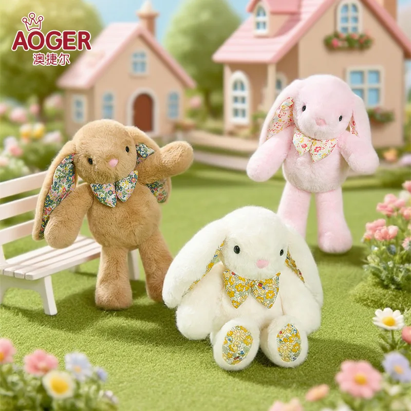 

Genuine Aoger Mousse Rabbit Stress Relief Series Plush Toys Cute Rabbit Dolls Gifts For Kids