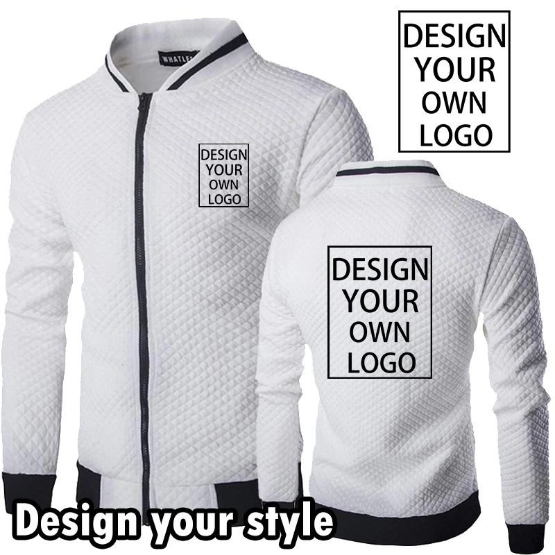 Customized Men's Hot Selling Trend Casual Zipper Sweatshirt Moving Zipper Jacket