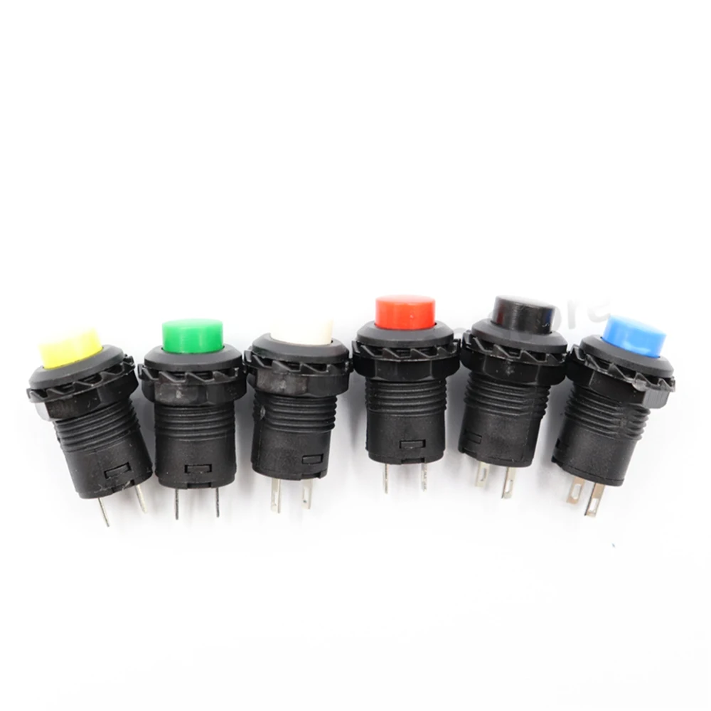 6pcs Self-Lock /Momentary Pushbutton Switches DS228 DS428 12mm OFF- ON Push Button Switch 3A /125VAC 1.5A/250VAC DS-228 DS-428