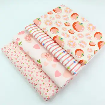 160cm*50cm rajčatovo-růžovo-broskvová bavlněná látka s motivem srdce, broskvové barvy, DIY ložní prádlo, oblečení, šaty, patchworková látka, dětské ruční práce, bavlněné plátno, tecido 8 nejlepší prodej rajčatová tkanina - №3