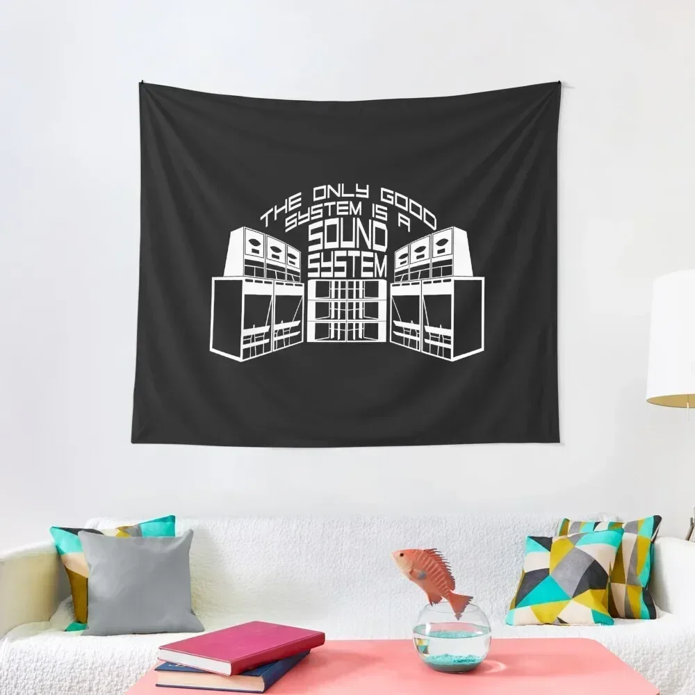 23SY067 - Tekno 23 the only good system is a soundsystem Tapestry Bed Room Decoration Wall Coverings Tapestry