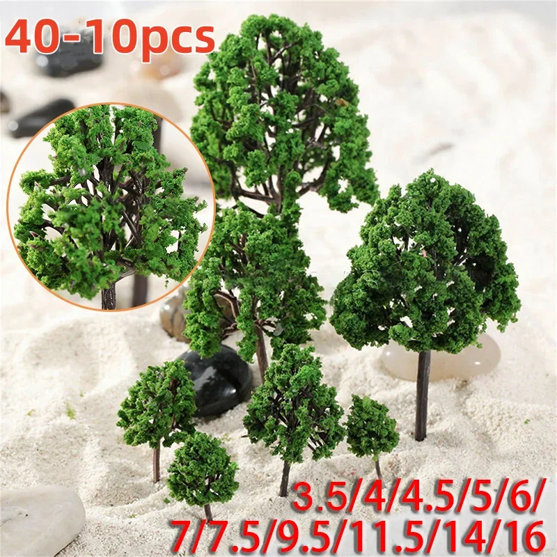 10/5/20pcs Pine Trees Model  Green For Scale Railway Layout 15cm  Miniature Sandtable Model  Scenery DIY for home Building