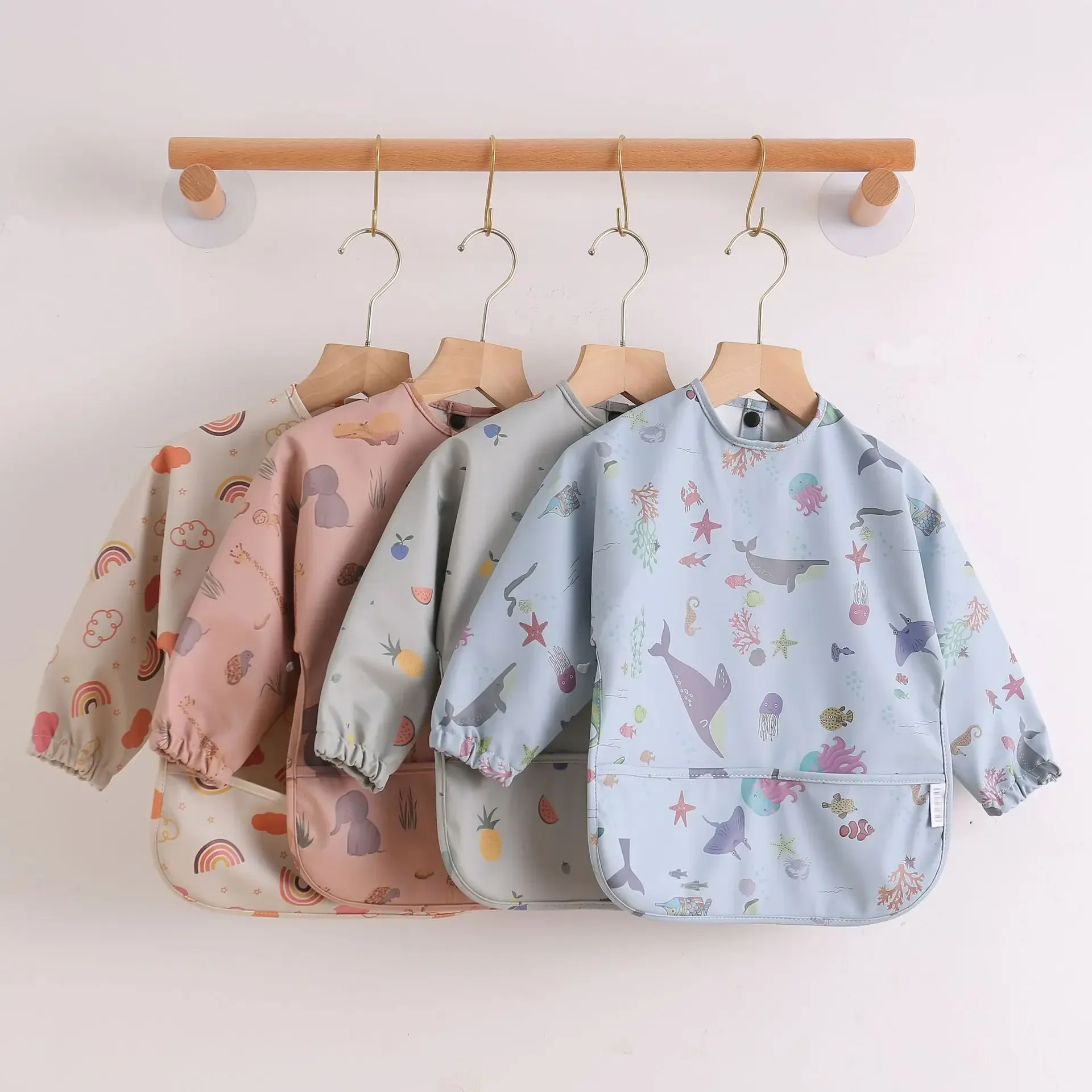 Waterproof Long Sleeve Baby Bib 2